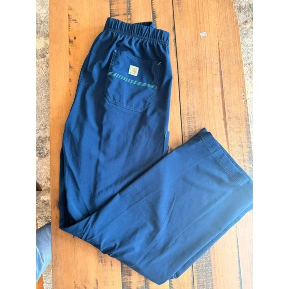 Carhartt Force Scrub cross flex pants scrub bottoms navy blue Tall 2xl - Picture 4 of 12
